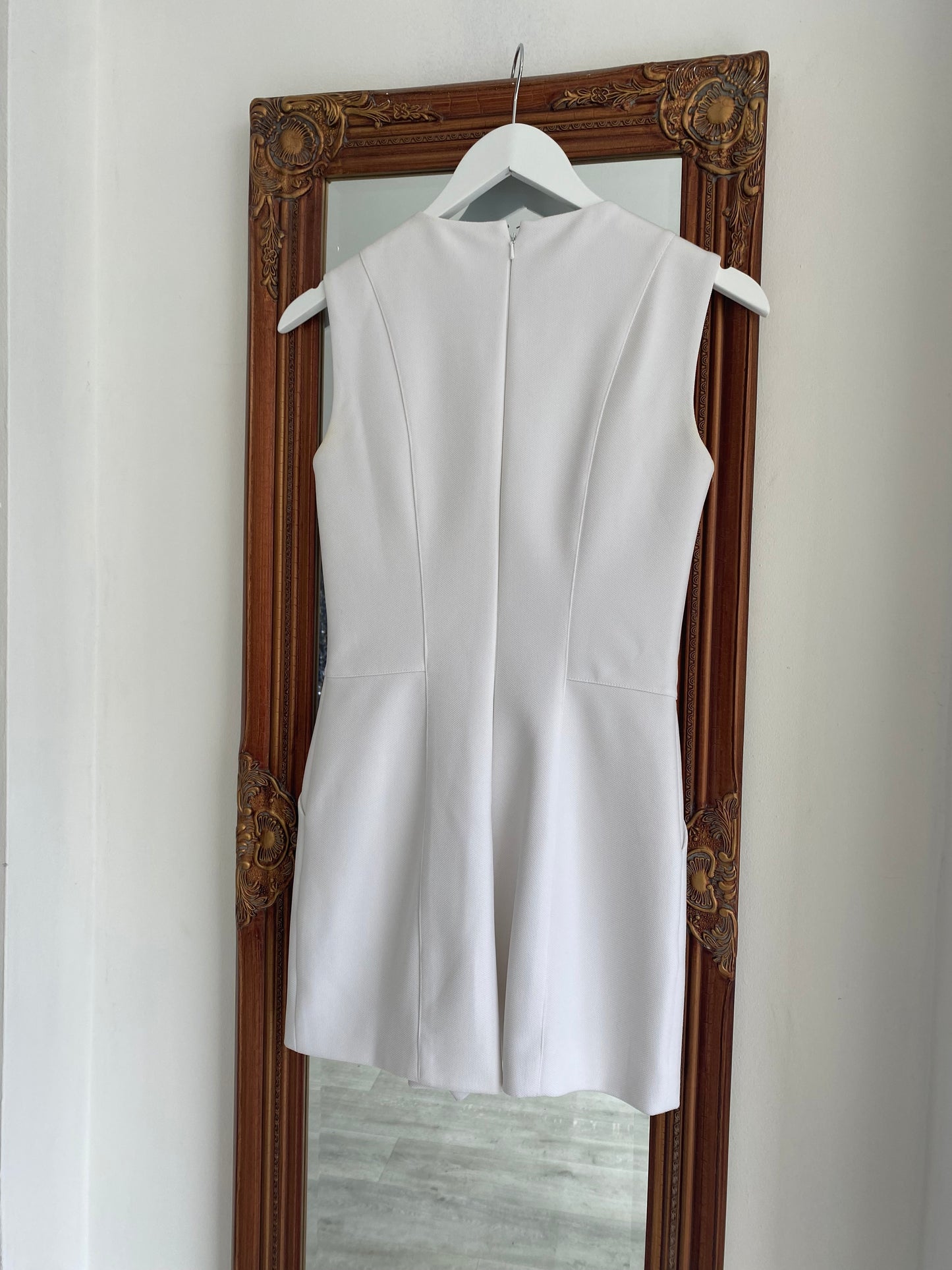 Ted Baker White Playsuit with Crystal neckline Size 6-8