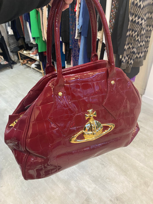 Vivienne Westwood Red Patent Leather Crimson Handbag with Dust at