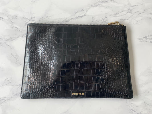 Whistles Black Clutch Bag