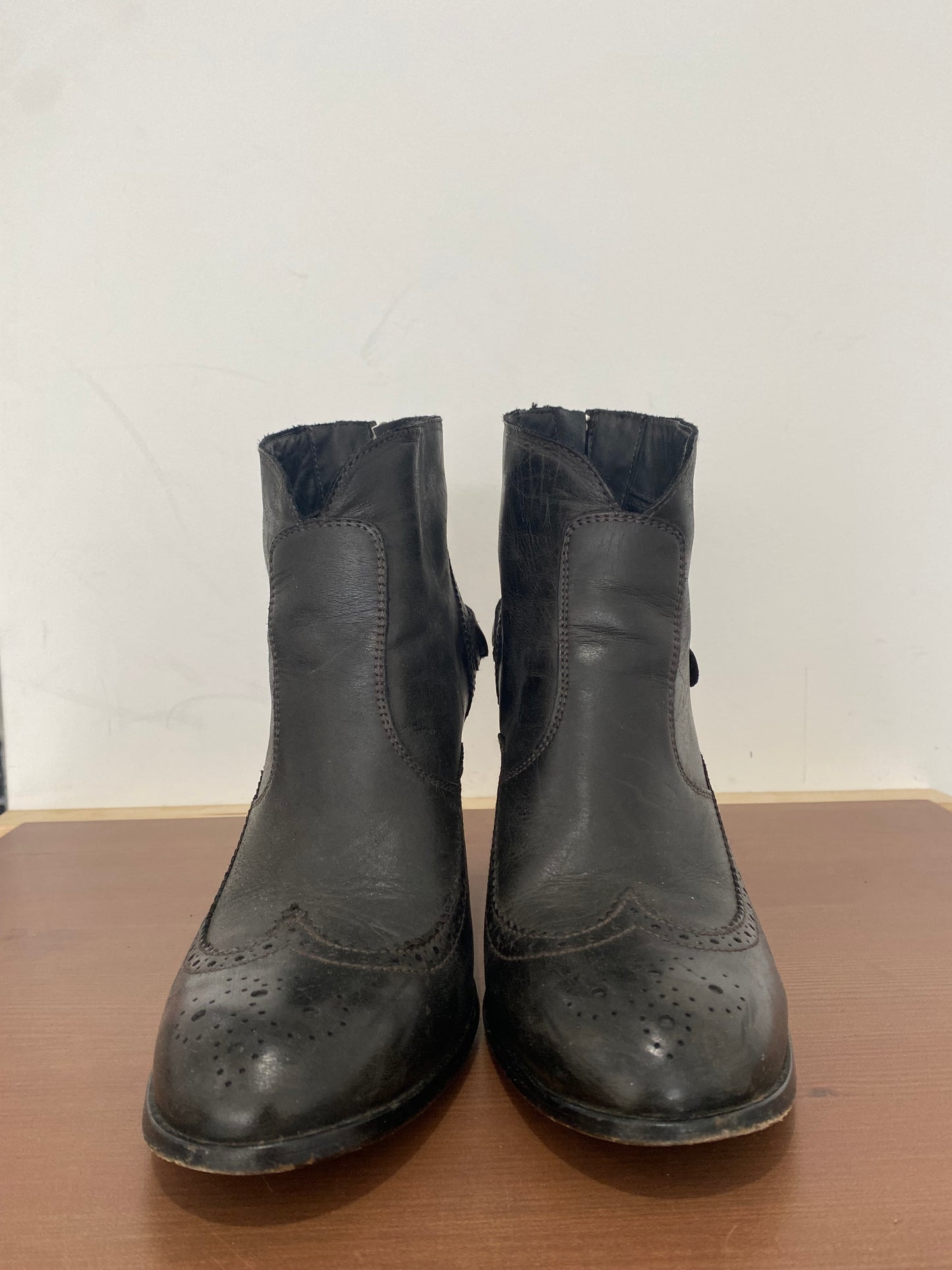 Belstaff Brown Leather Ankle Boots Size 7