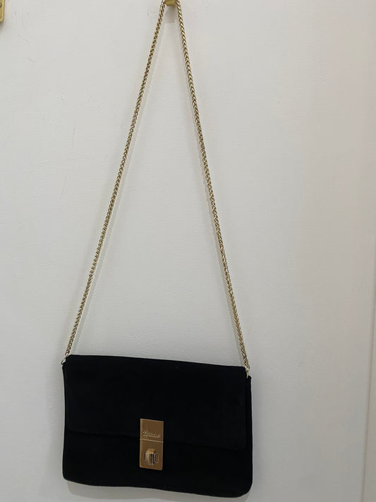 Dune Black Suede Handbag