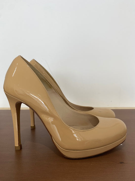 LK Bennett Beige Patent Court Shoes Size 4.5