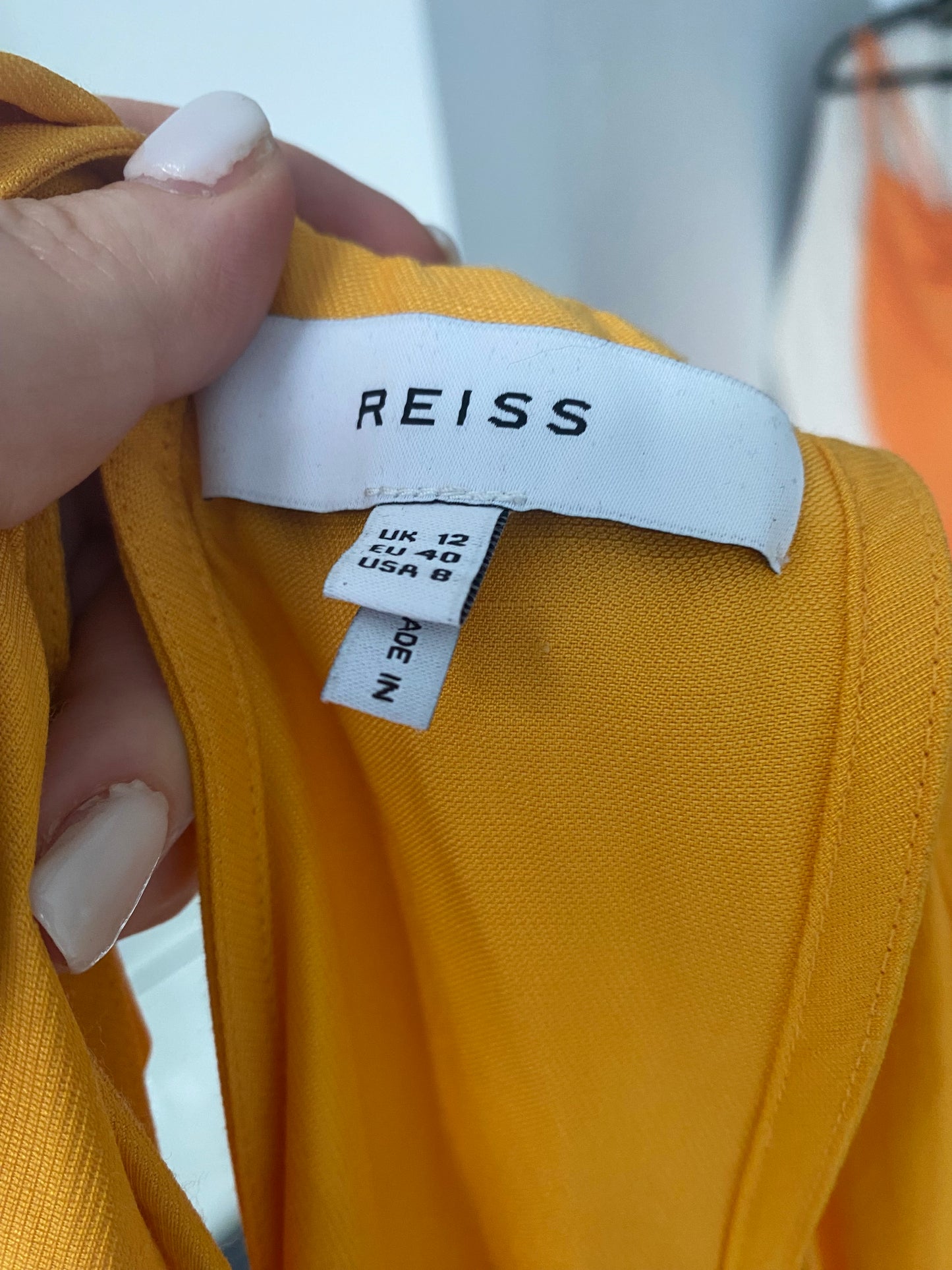 Reiss Orange Maxi Dress Size 12