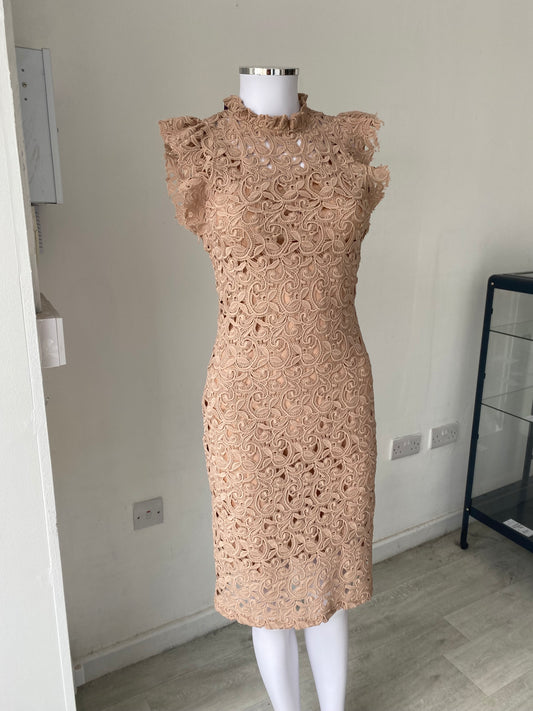 Zara Beige Lace Dress Size XS 6