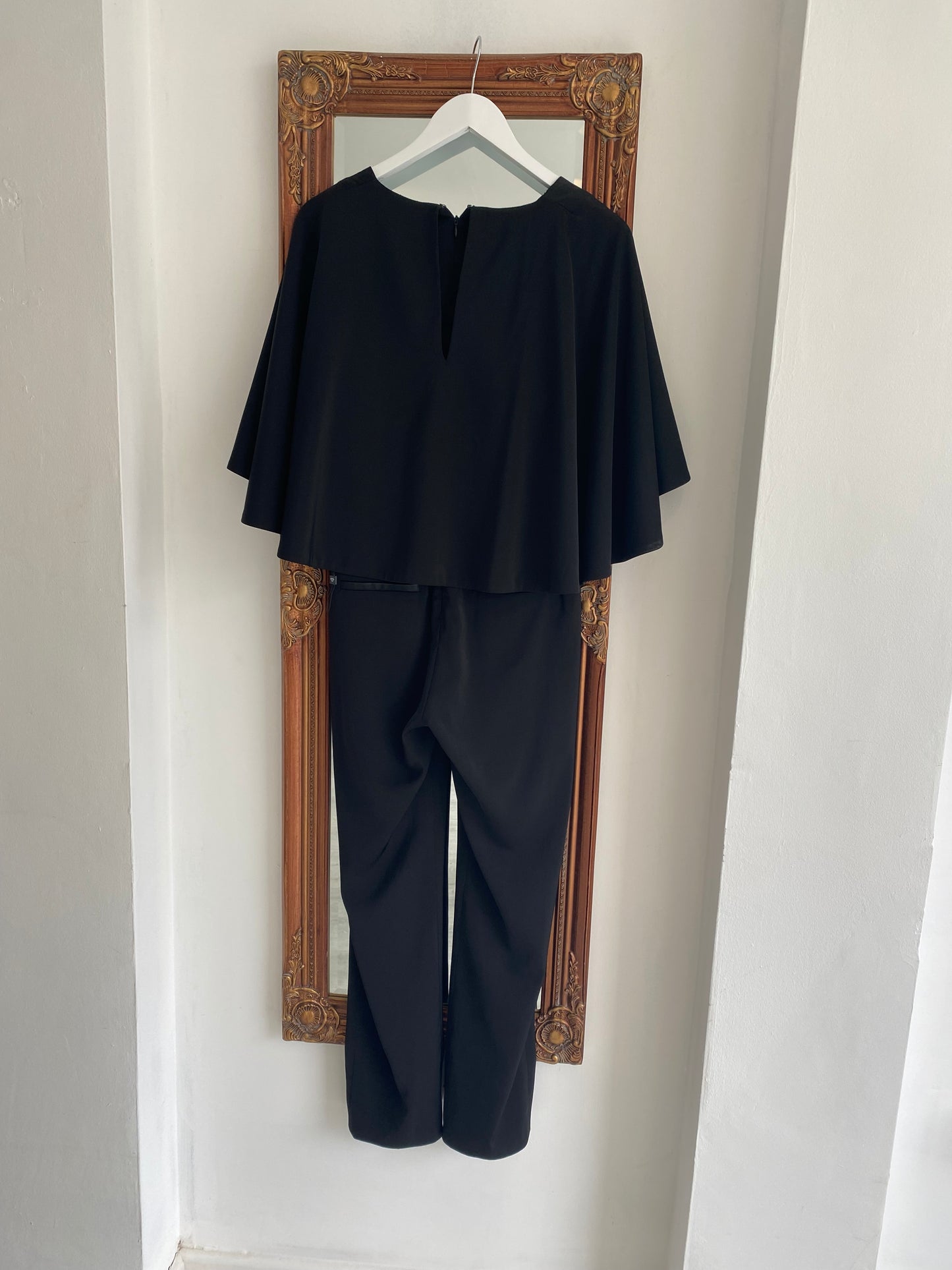 Forever Unique Black Batwing Jumpsuit Size 8