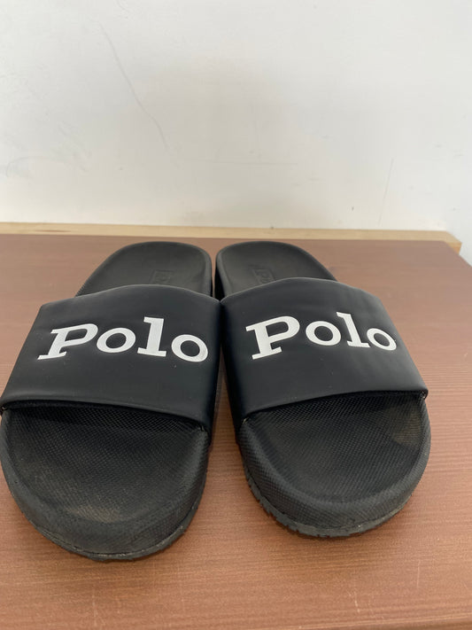 Polo Ralph Lauren Polo Black Cayson Sliders Size 4.5