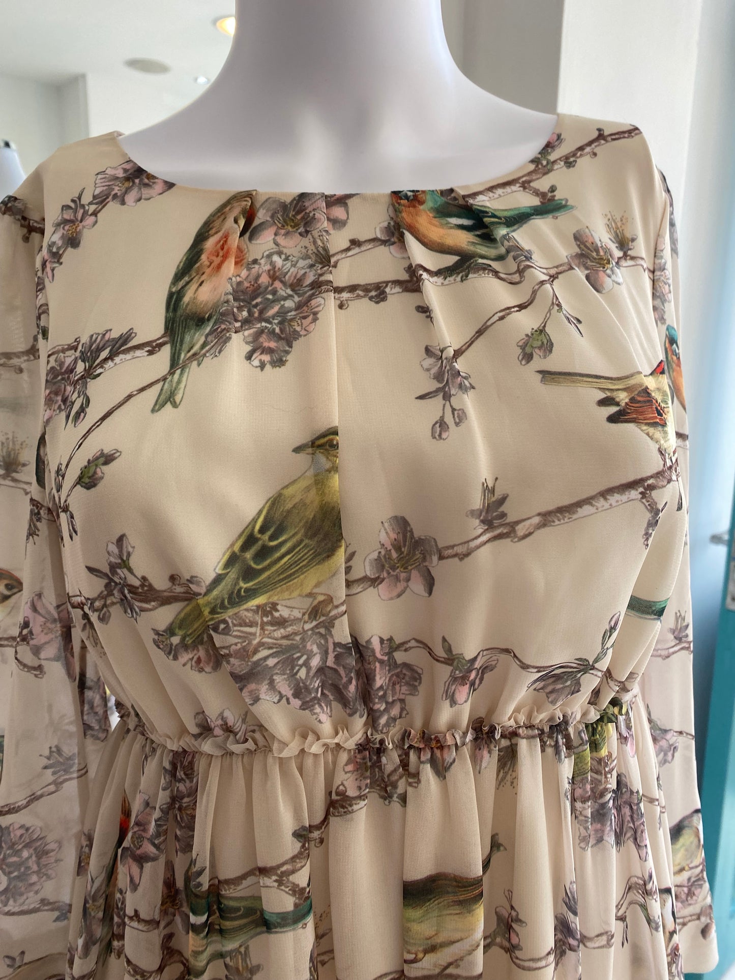 Ted Baker Bird Print Dress Size 8