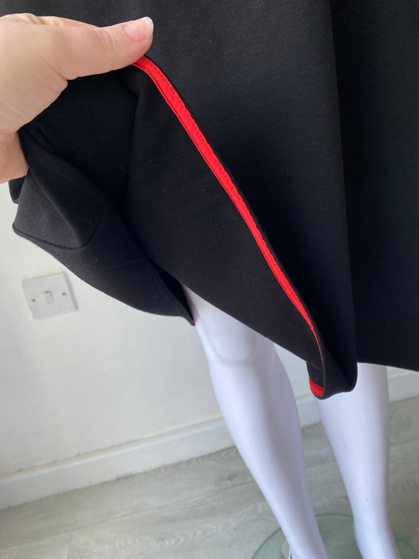 Paul Smith Black Dress with Red Trim Size 8