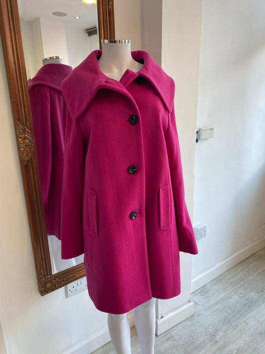 Laura Ashley Pink Wool and Cashmere Coat Size 14