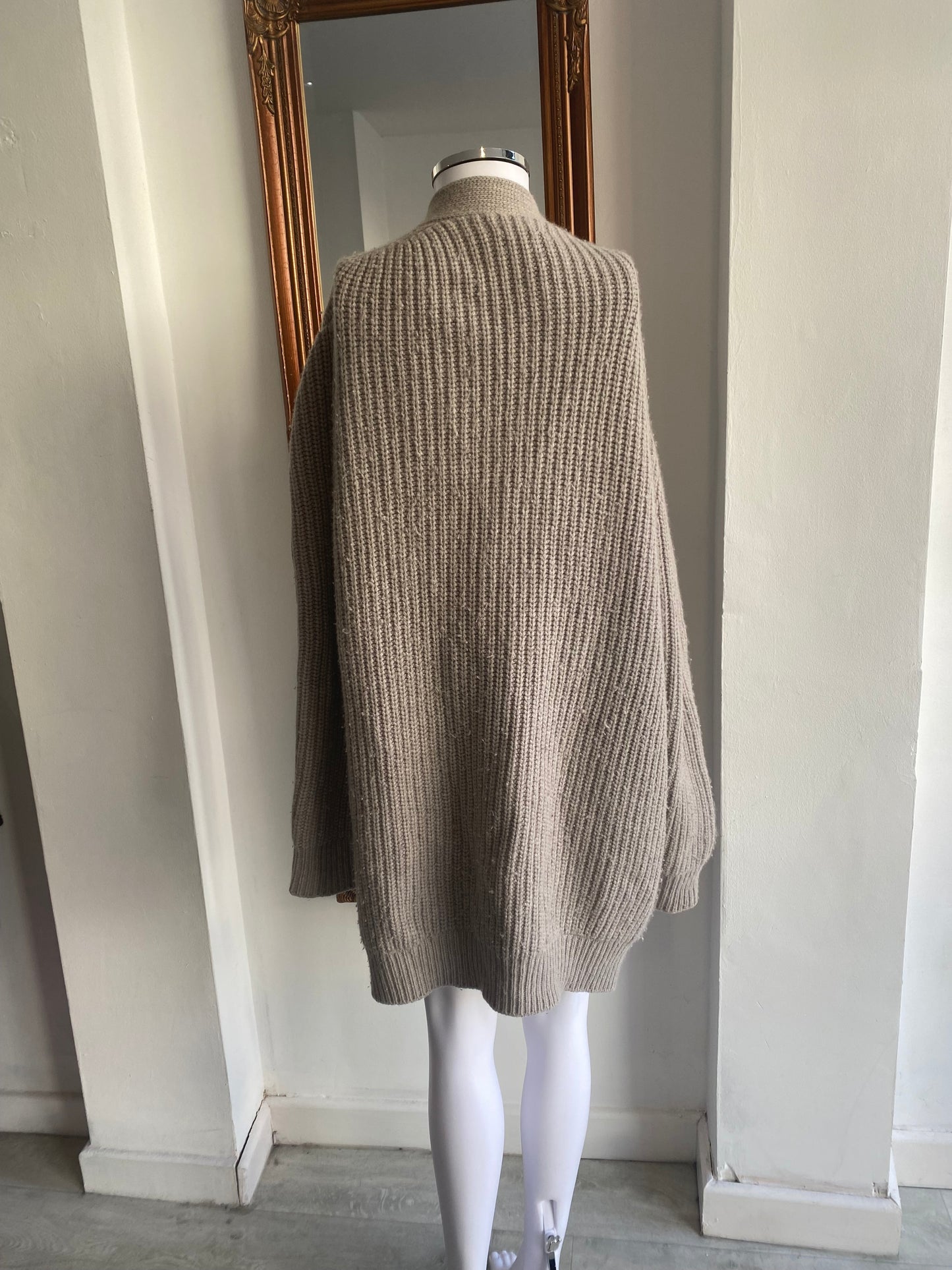 Navygrey Grey Cardigan 100% Wool