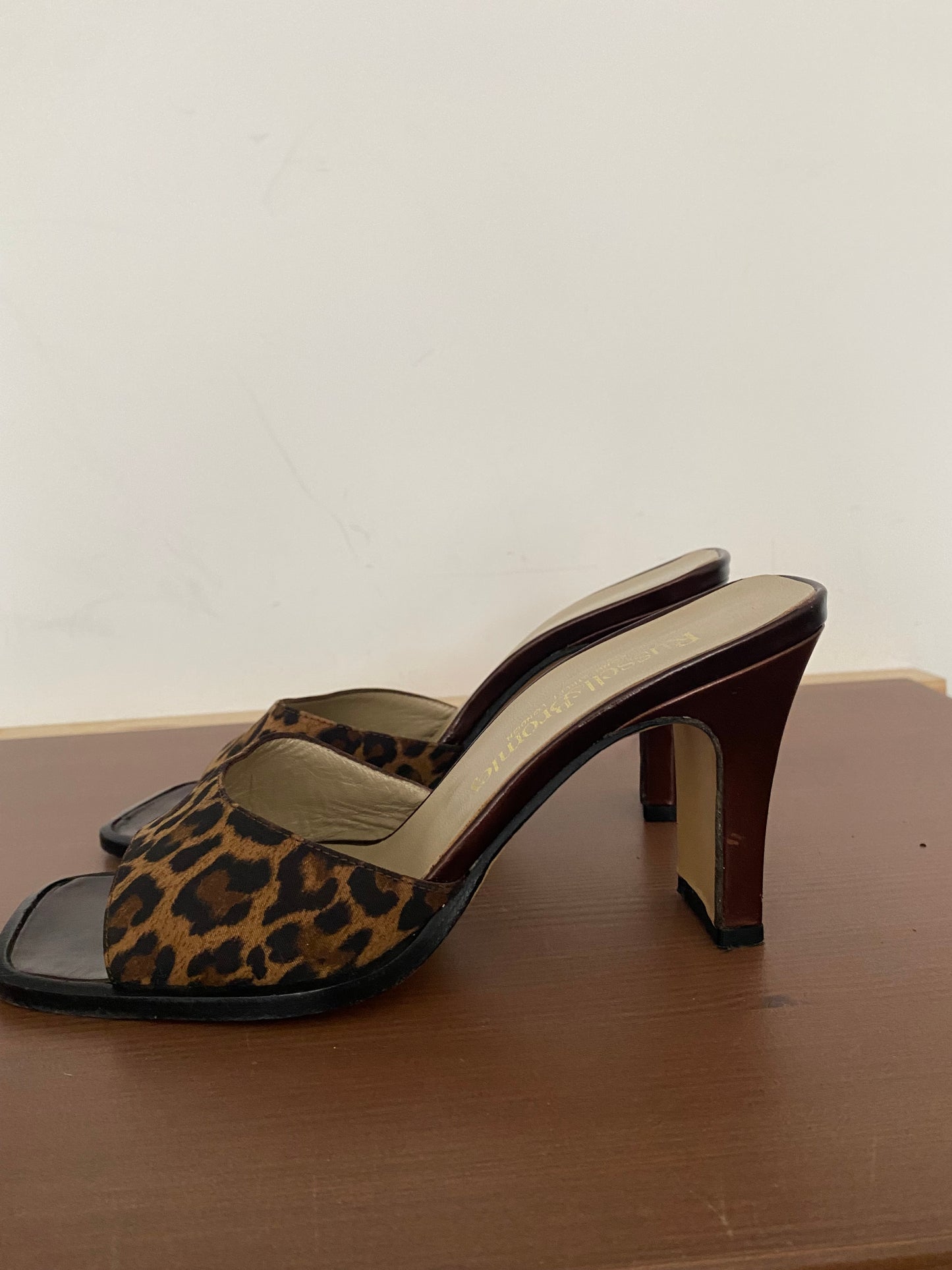 Russell and Bromley Leopard Print Mules Size 3