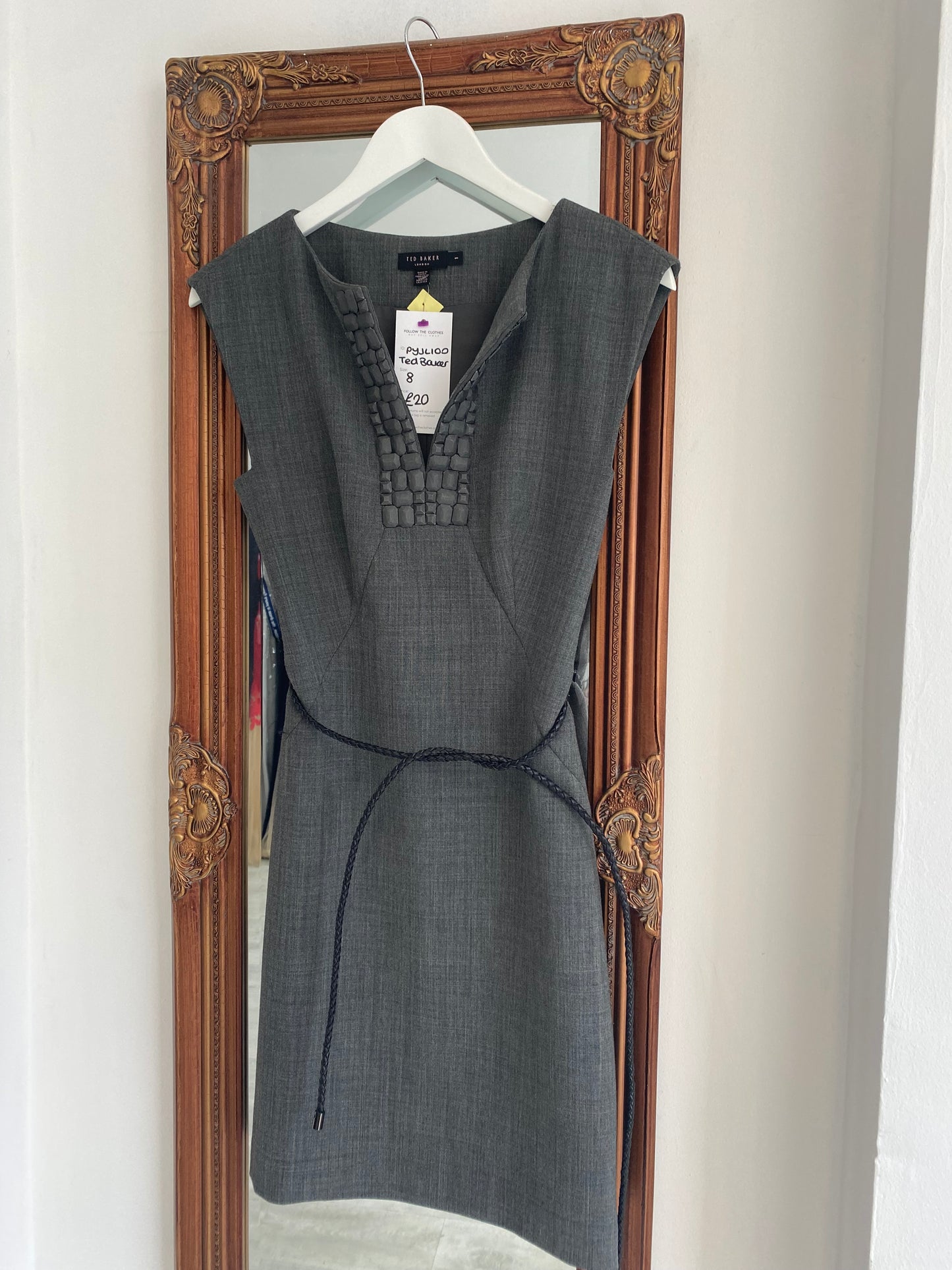 Ted Baker Grey Dress with beading