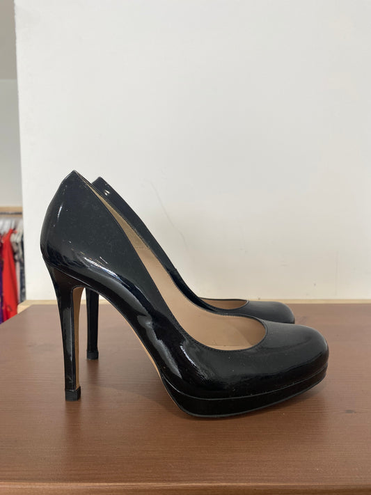 LK Bennett Black Patent Court Shoes Size 4