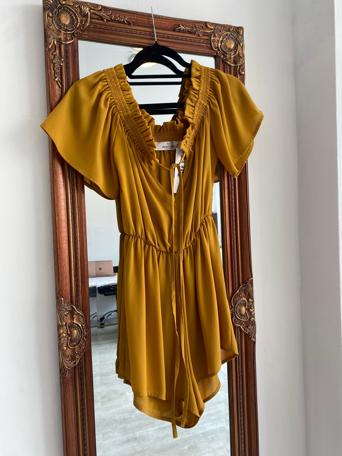 Oh My Love Mustard Playsuit Size Small 8