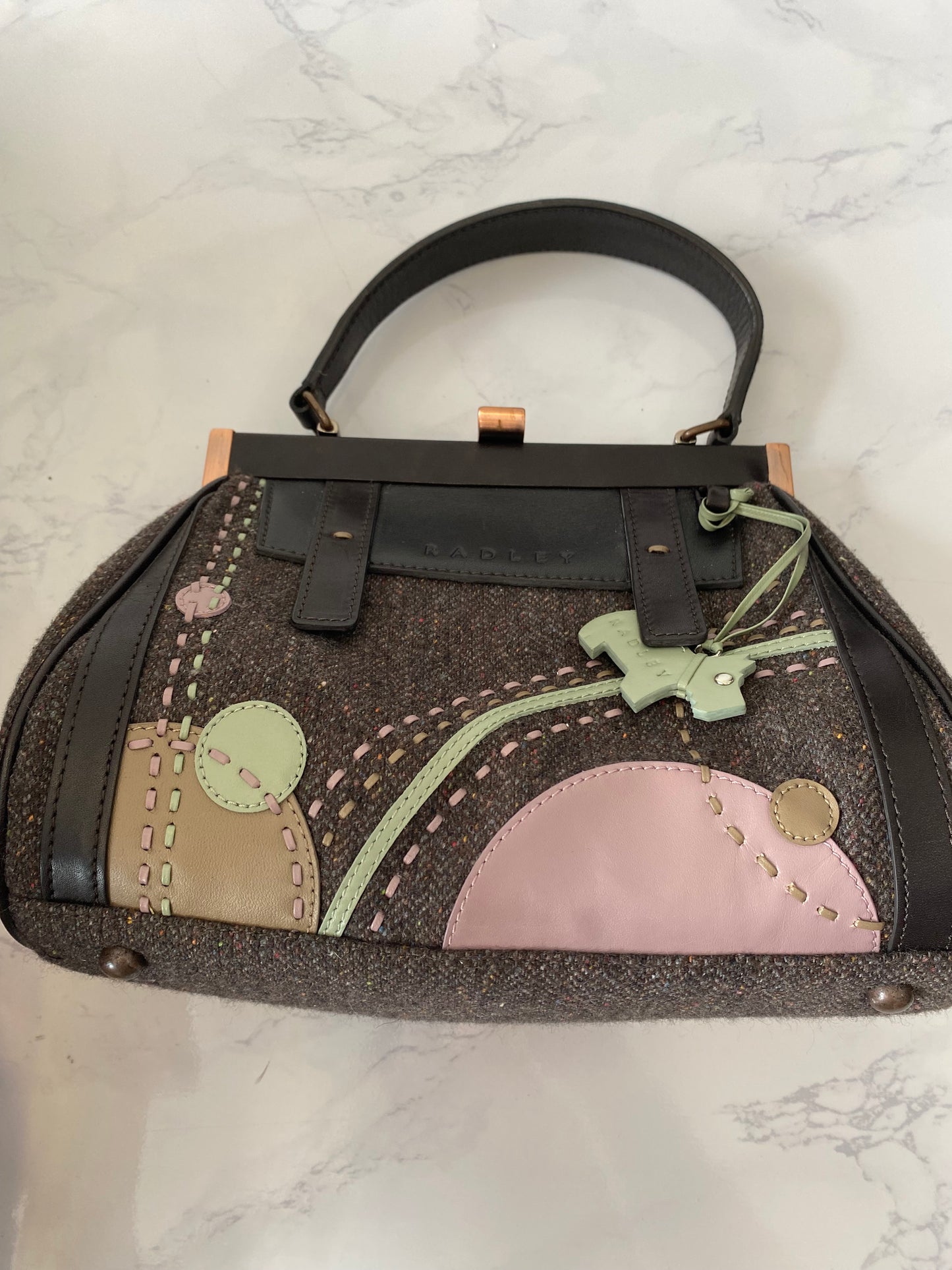 Radley Grey Tweed Handbag