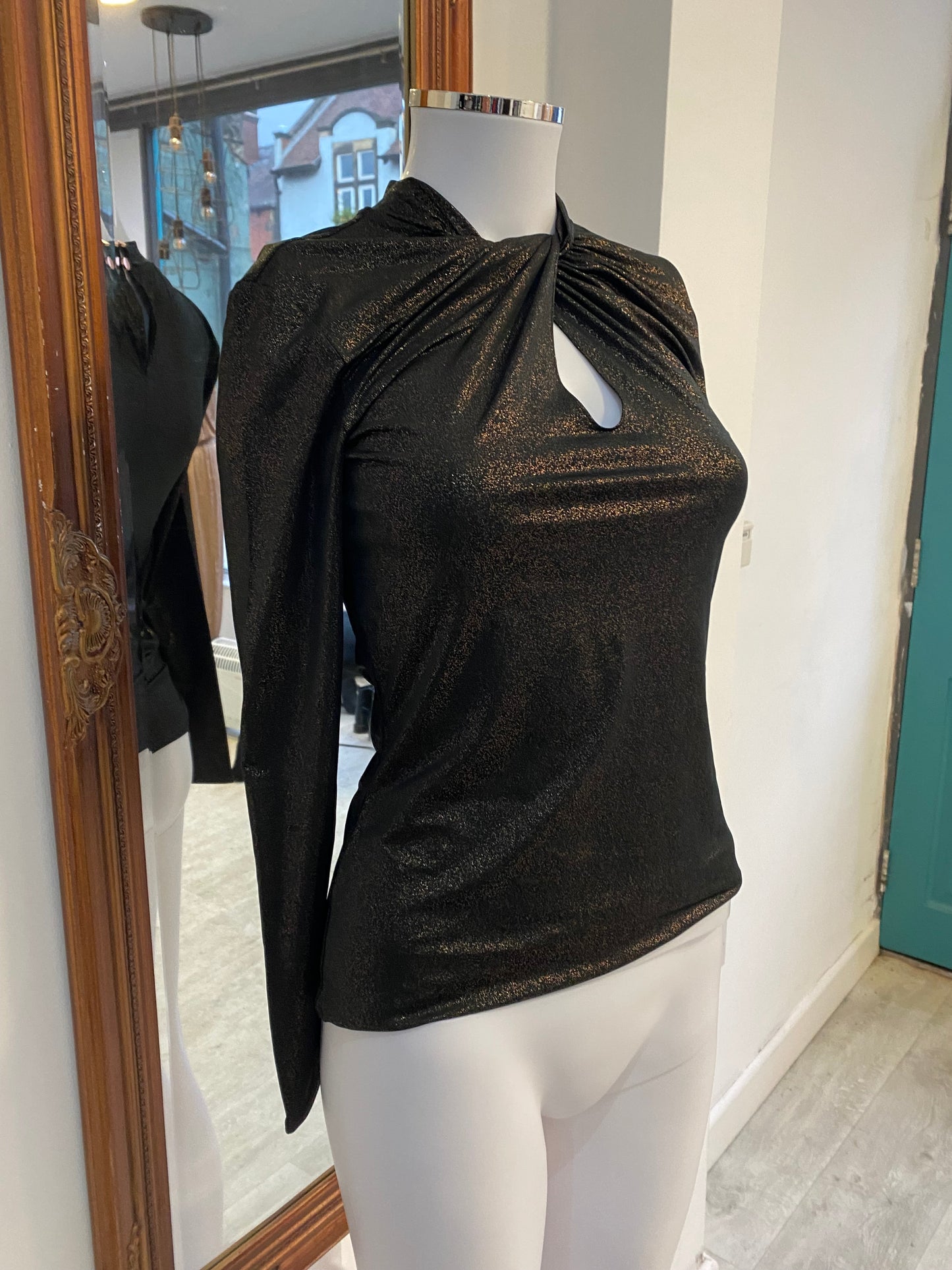 Ted Baker Gold Shimmer Top Size 6-8