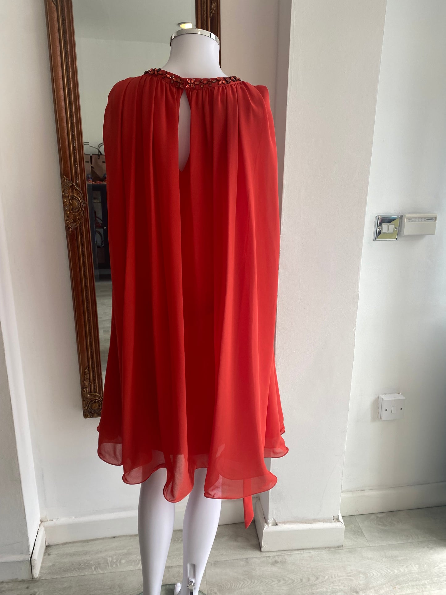 Ted Baker Orange Floaty Dress Size 6-8