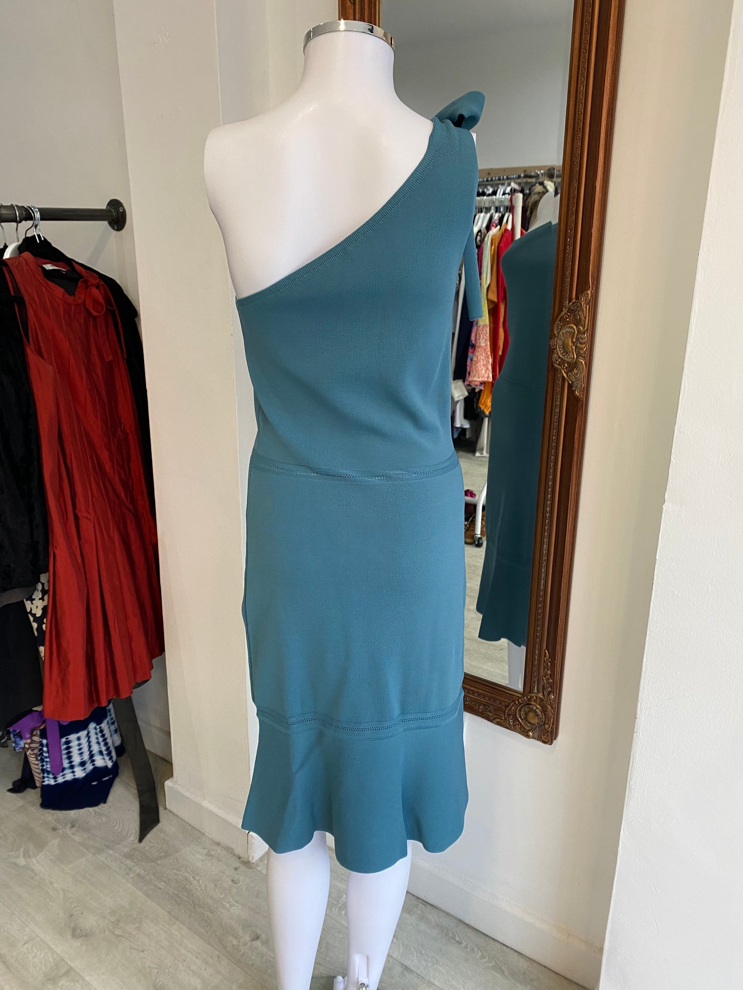 Reiss Light Blue Bodycon Dress Size 8