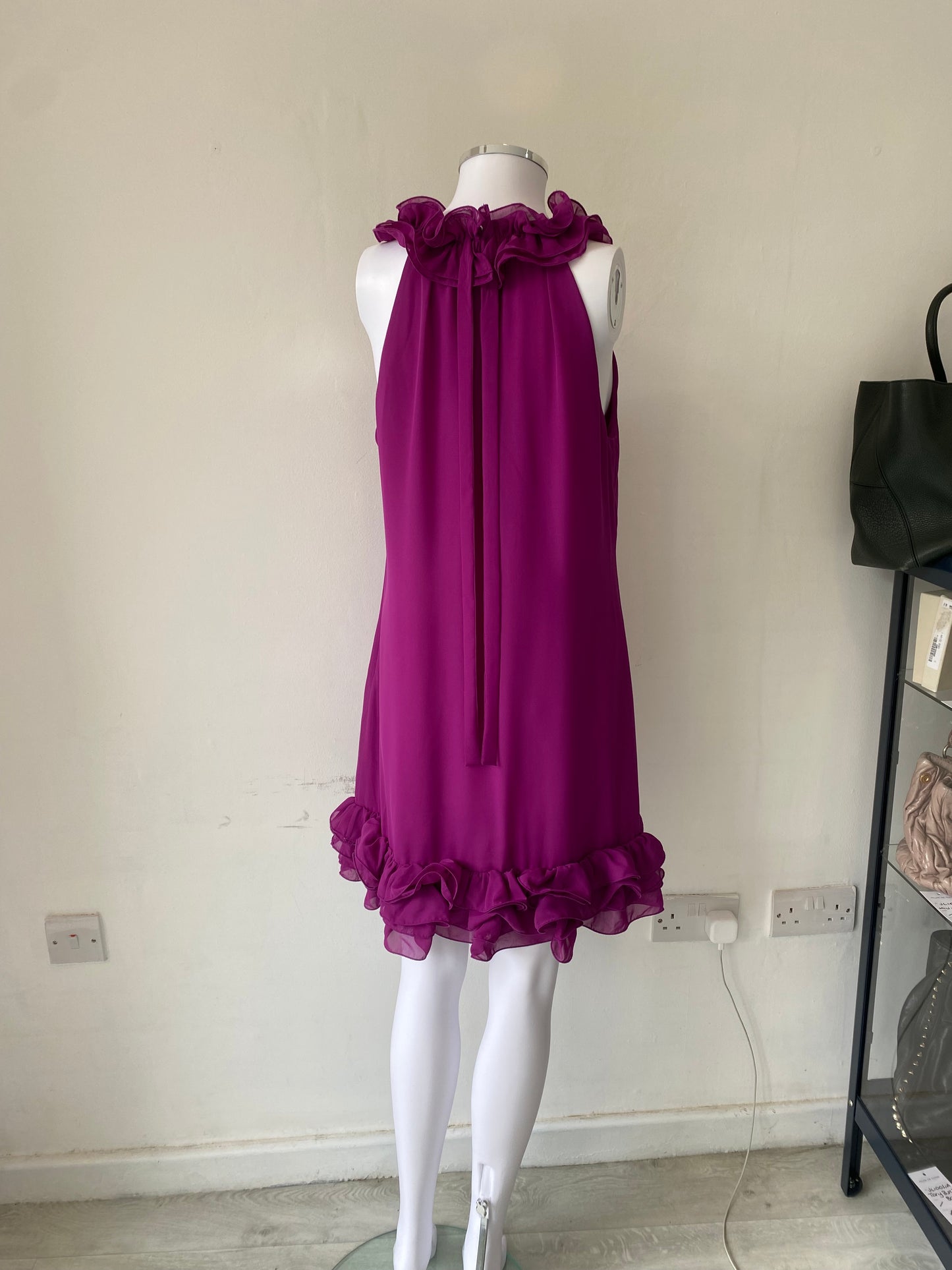 Ted Baker Pink Ruffle Dress Size 12-14