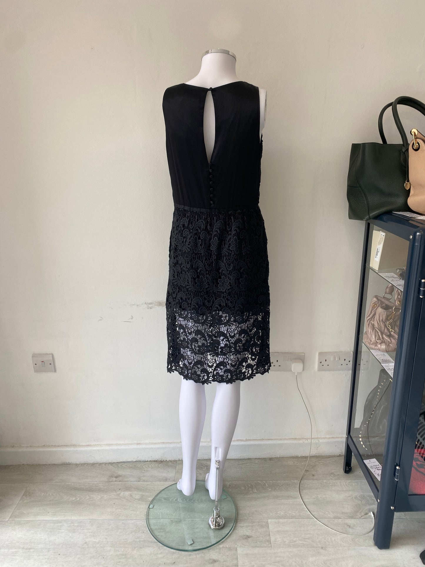 Mint Velvet Black Lace Dress Size 10