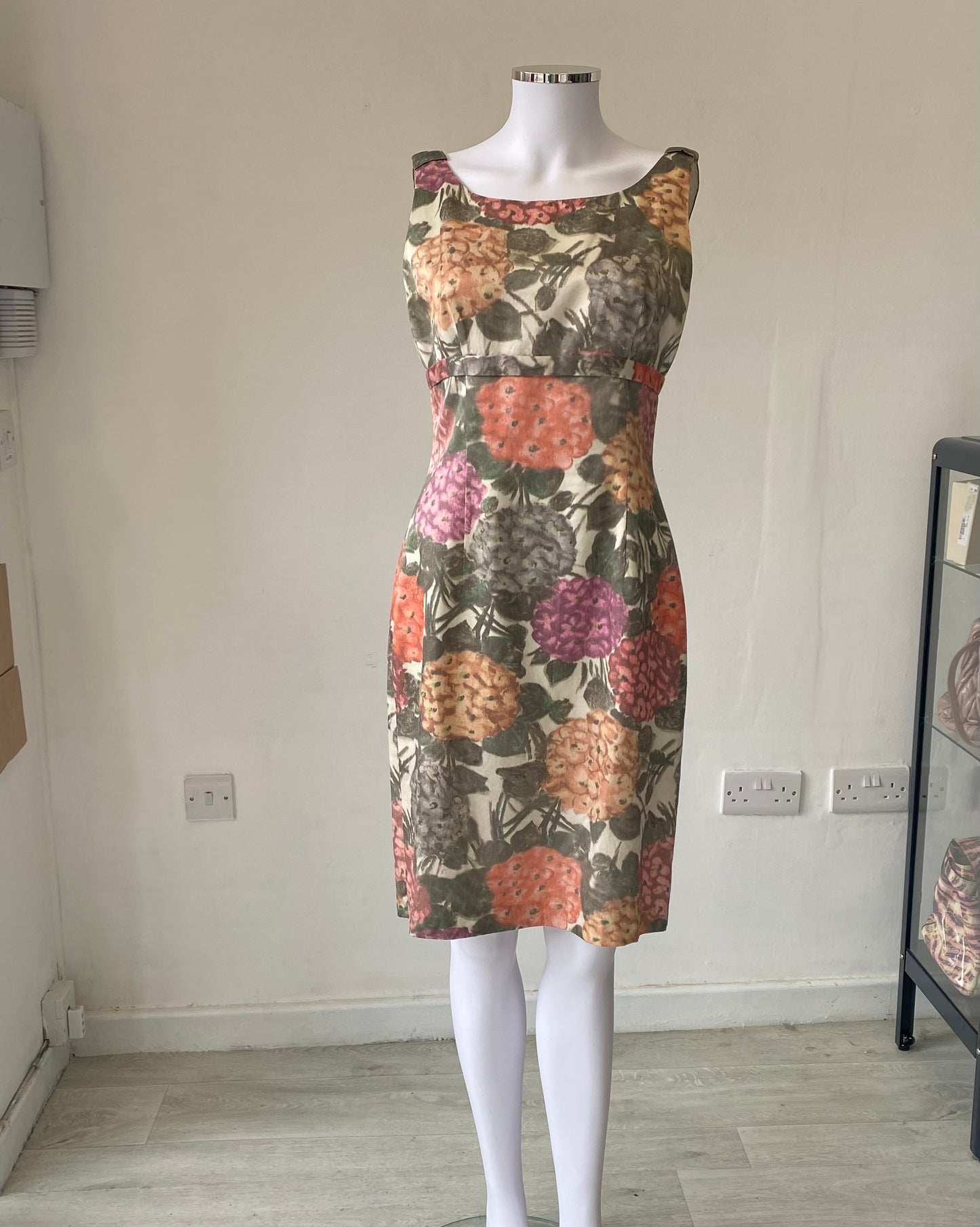 Hobbs Real Silk Floral Print Dress Size 10