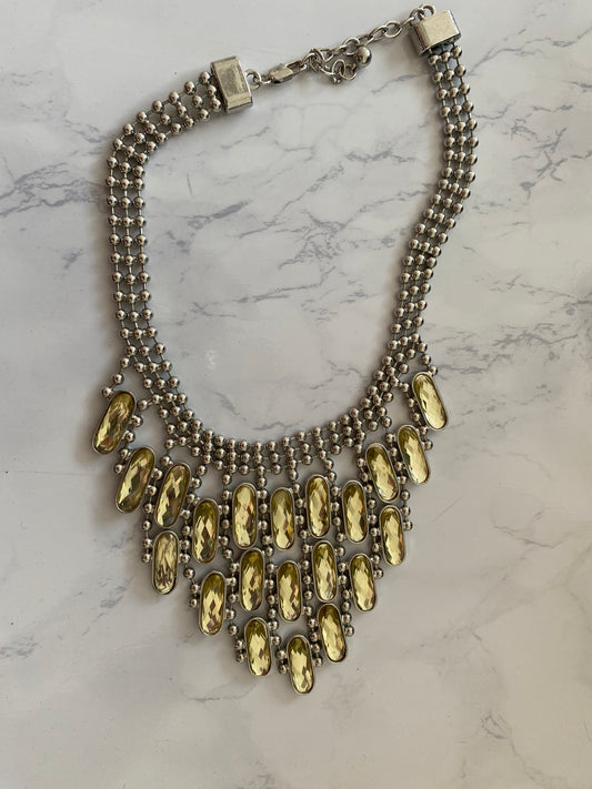 Yellow Diamante Necklace