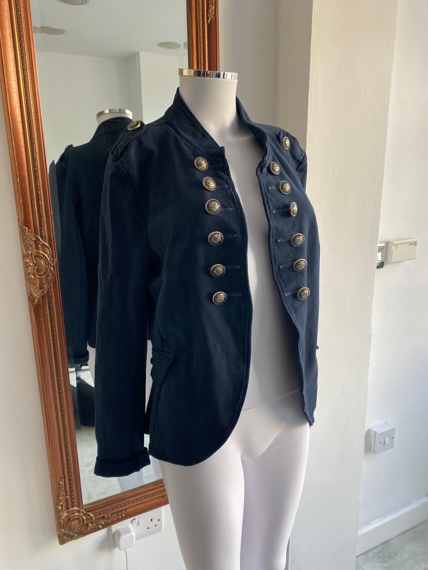 Ella and Cherry Navy Military Jacket Size XL 12-14