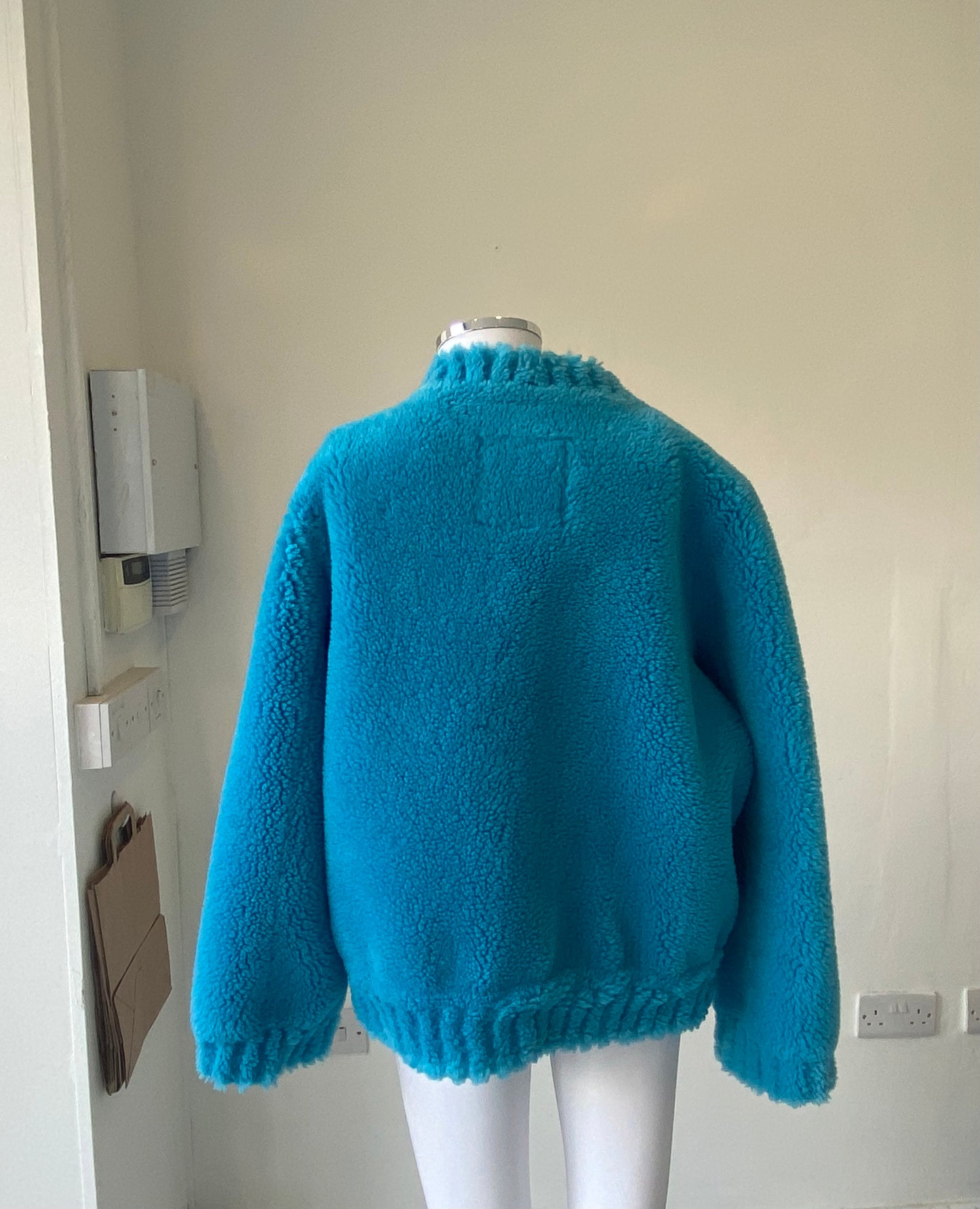 Popski London Blue Teddy Coat Size 8-12