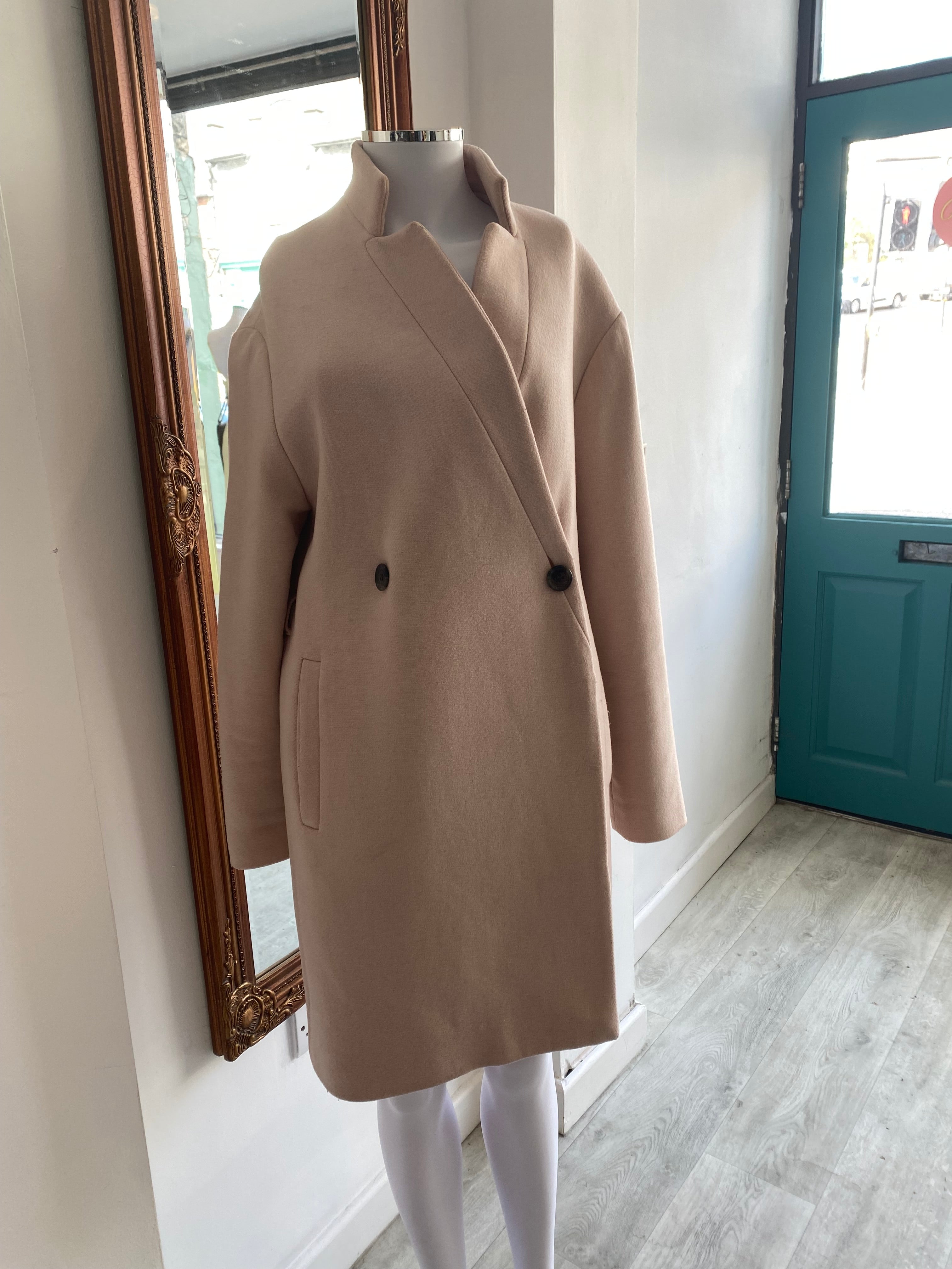 LK Bennett Light Pink Wool Coat Size 10