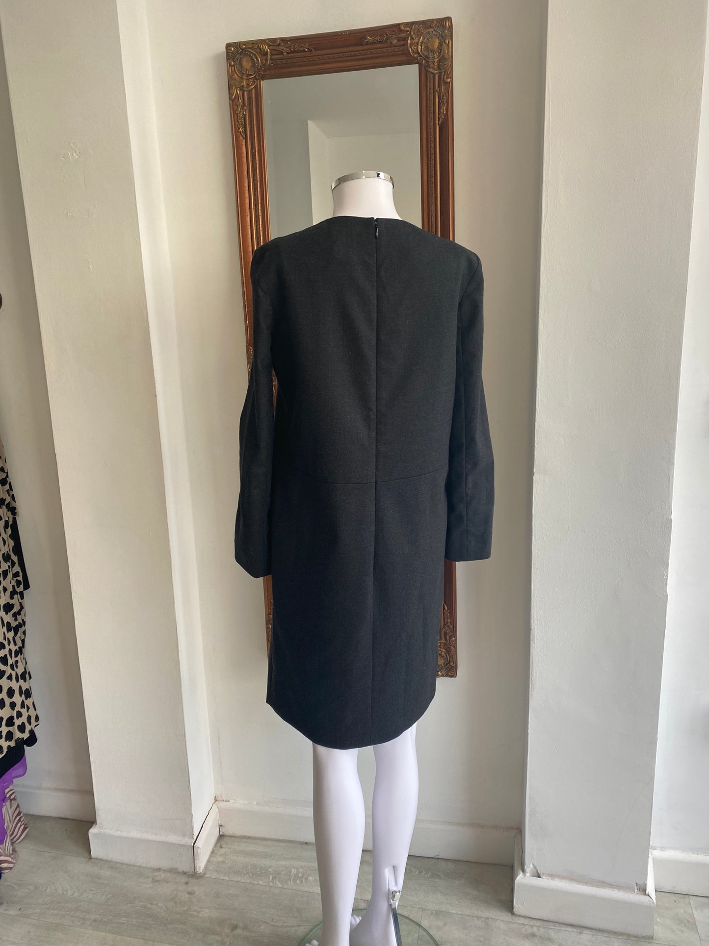 COS Charcoal Wool Dress Size 10