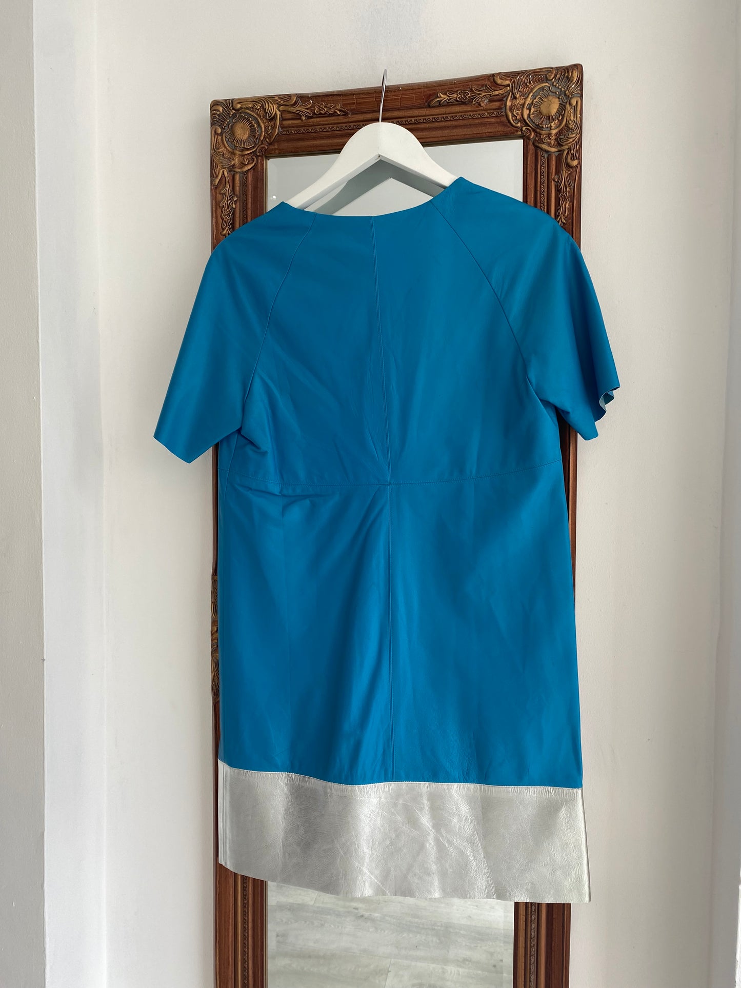 Raoul Blue Leather Dress Size 8