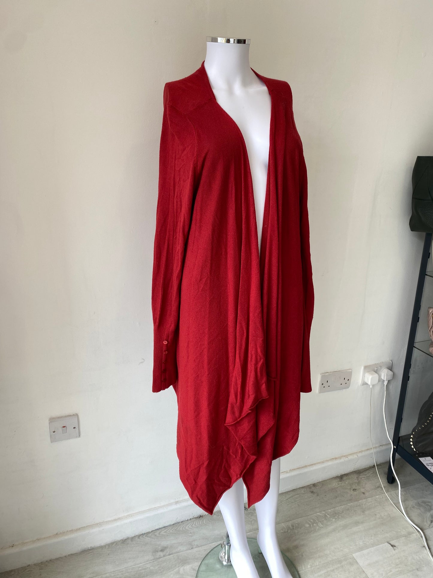 Lady Captain Red Cardigan Size Large