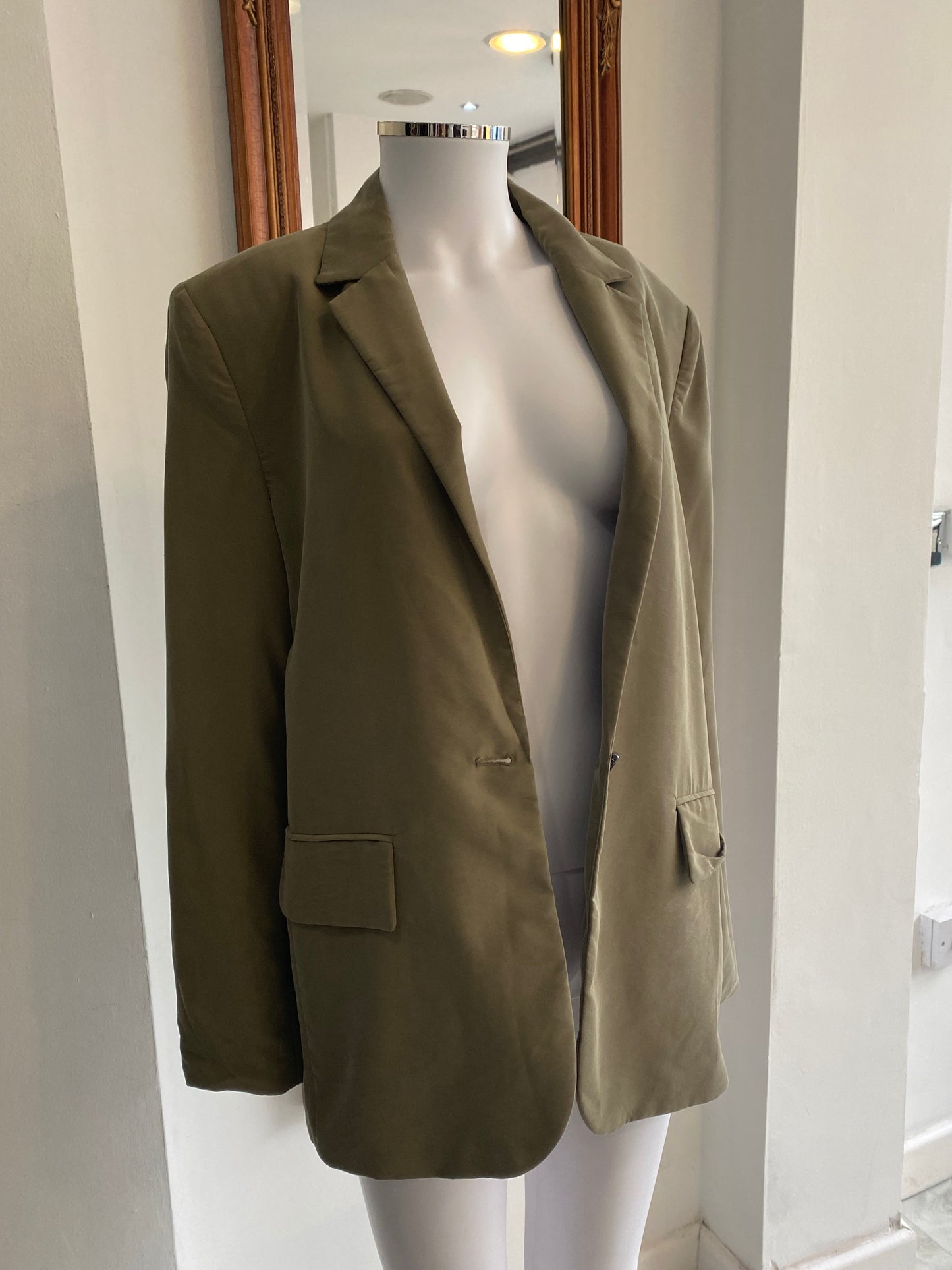 Mango Beige Blazer Size Large 14