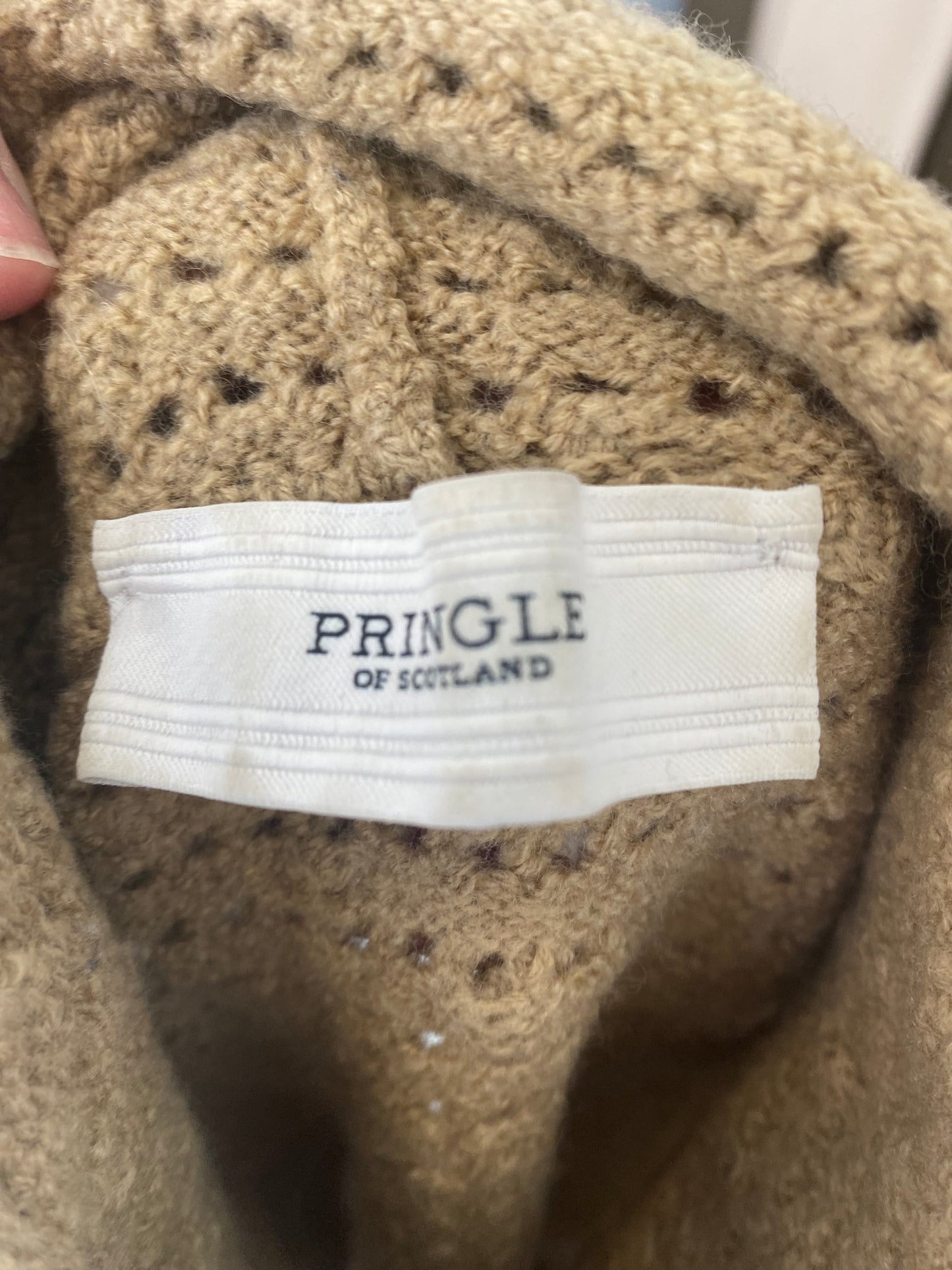 Pringle Beige Boucle Jumper Size 6-8