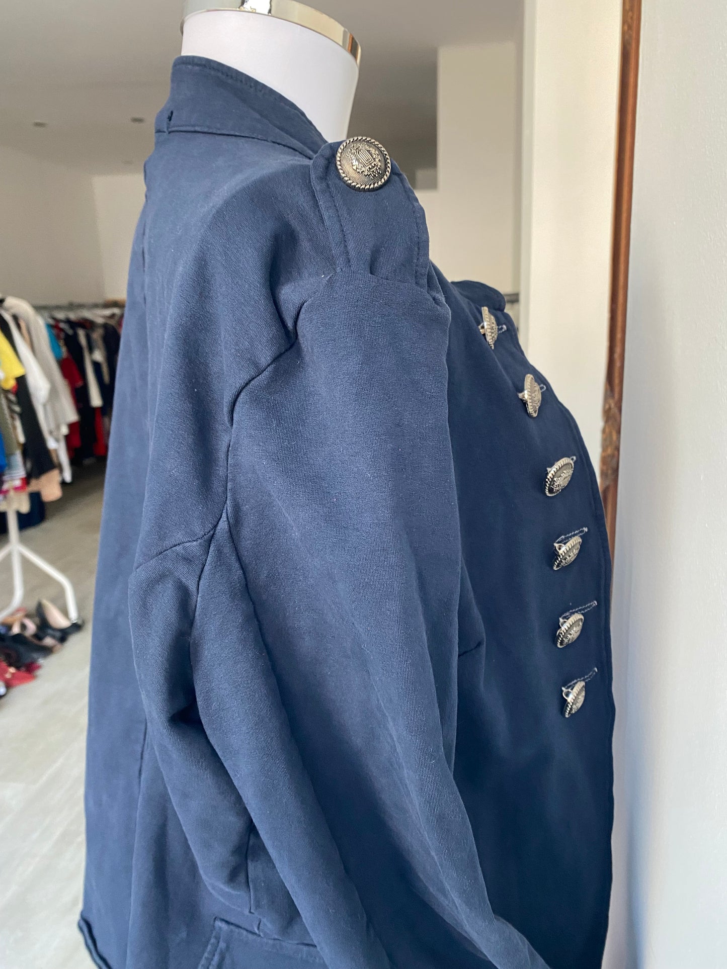 Ella and Cherry Navy Military Jacket Size XL 12-14