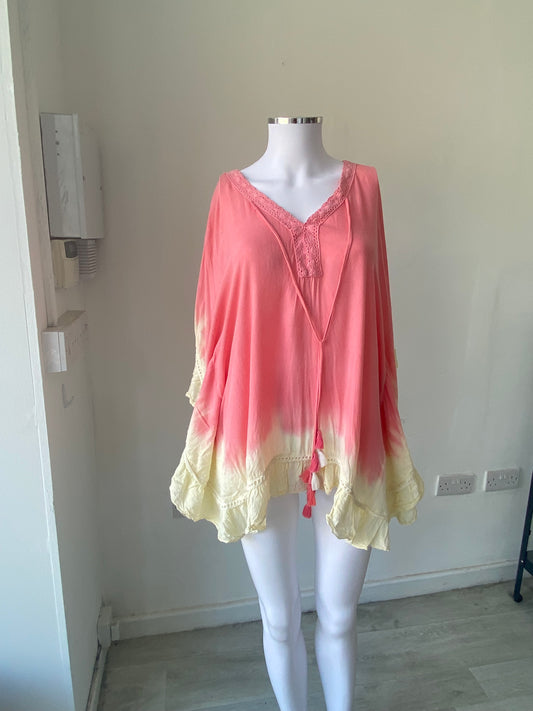 Mele Beach Ombré Kaftan Top One Size