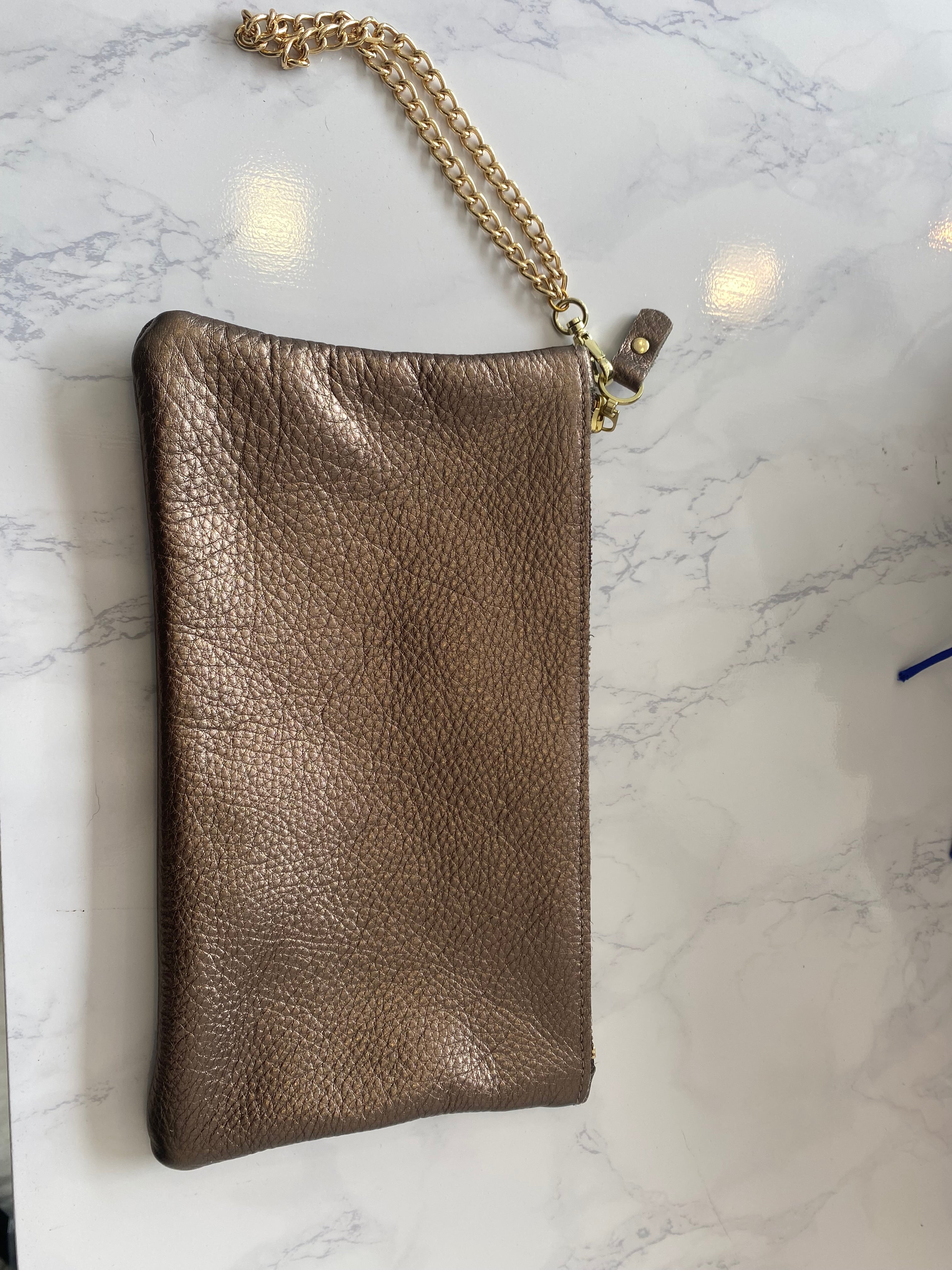 Bronze clutch bag online