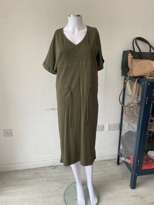 G Star Khaki Jersey Dress Size 8-10