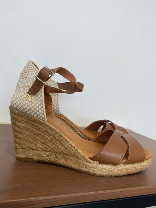 Kurt Geiger Leona Tan Espadrille Wedges Size 6