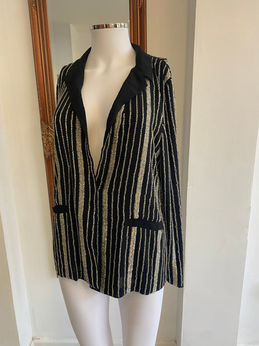 Topshop Black Beaded Jacket New with Tags Size 10