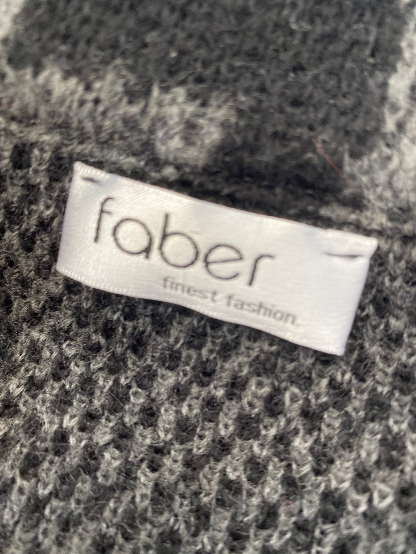 Faber Grey Leopard Print Mohair Cardigan Coat