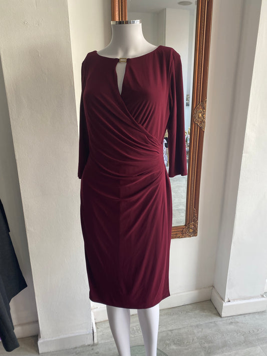 Lauren Ralph Lauren Burgundy Dress Size 10