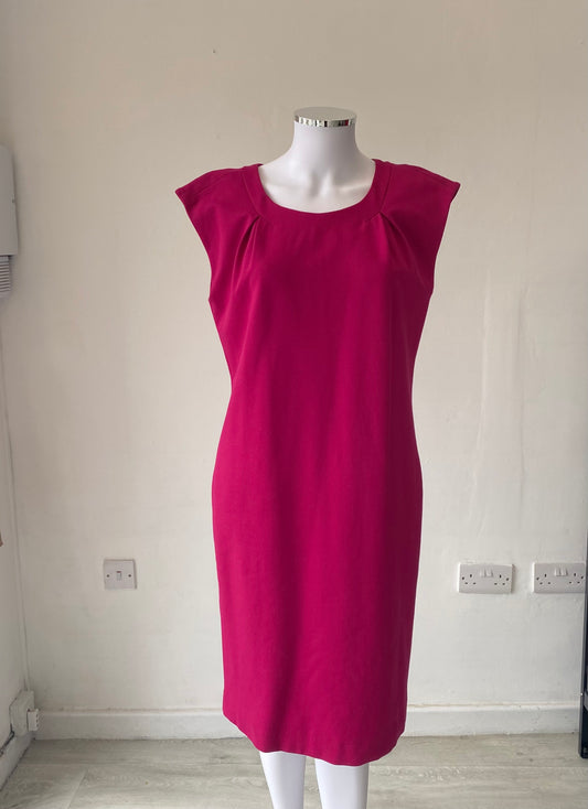 Jaeger Fuchsia Shift Dress Size 12