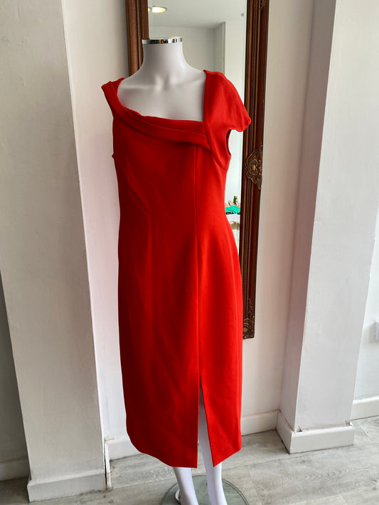 Karen Millen Coral Dress New with Tags Size 14