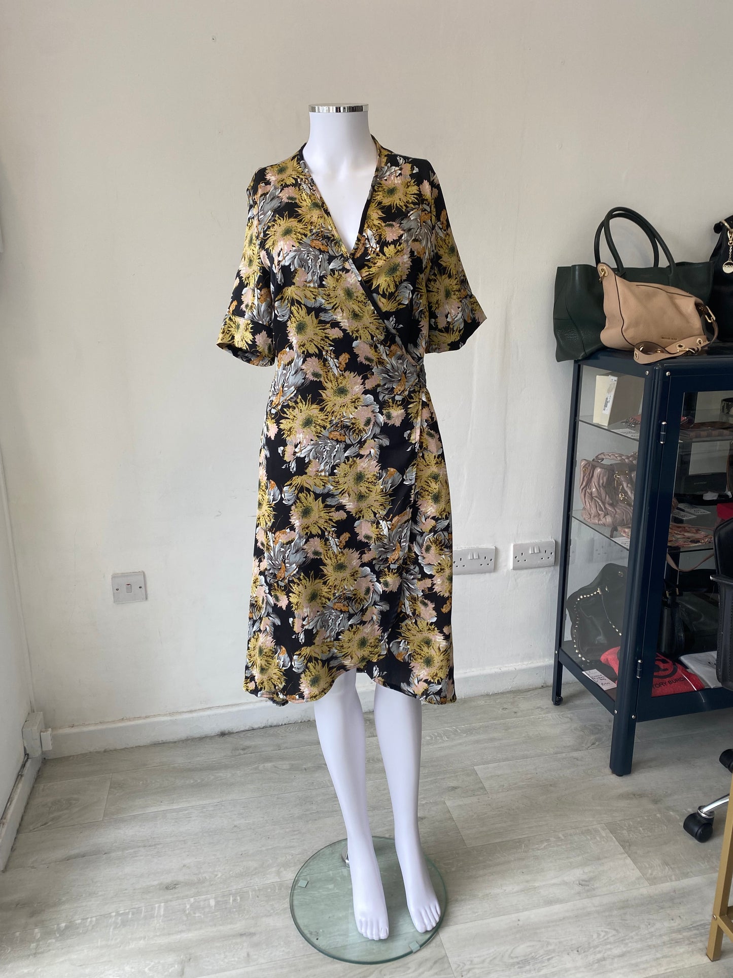 Sofie Schnoor Floral Print Wrap Dress Size Small