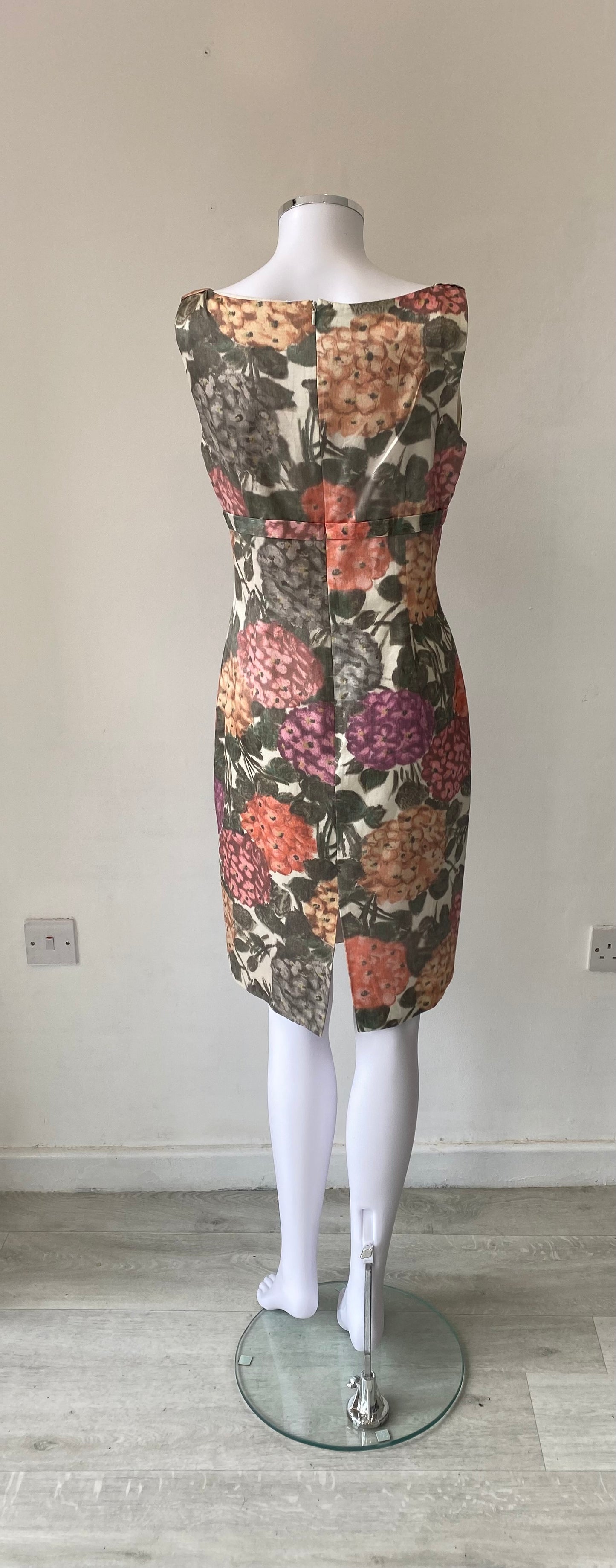 Hobbs Real Silk Floral Print Dress Size 10