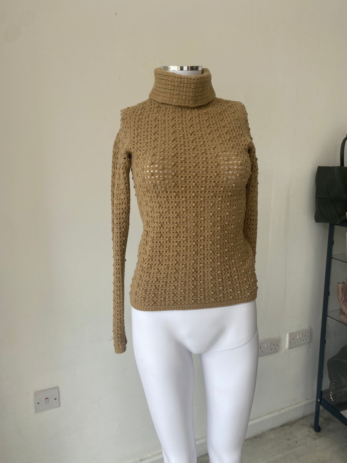 Pringle Beige Boucle Jumper Size 6-8