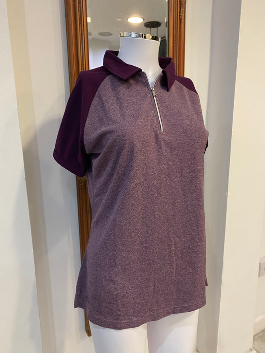 Palm Grove Purple Polo T-Shirt Size 12 Ladies Golf Brand