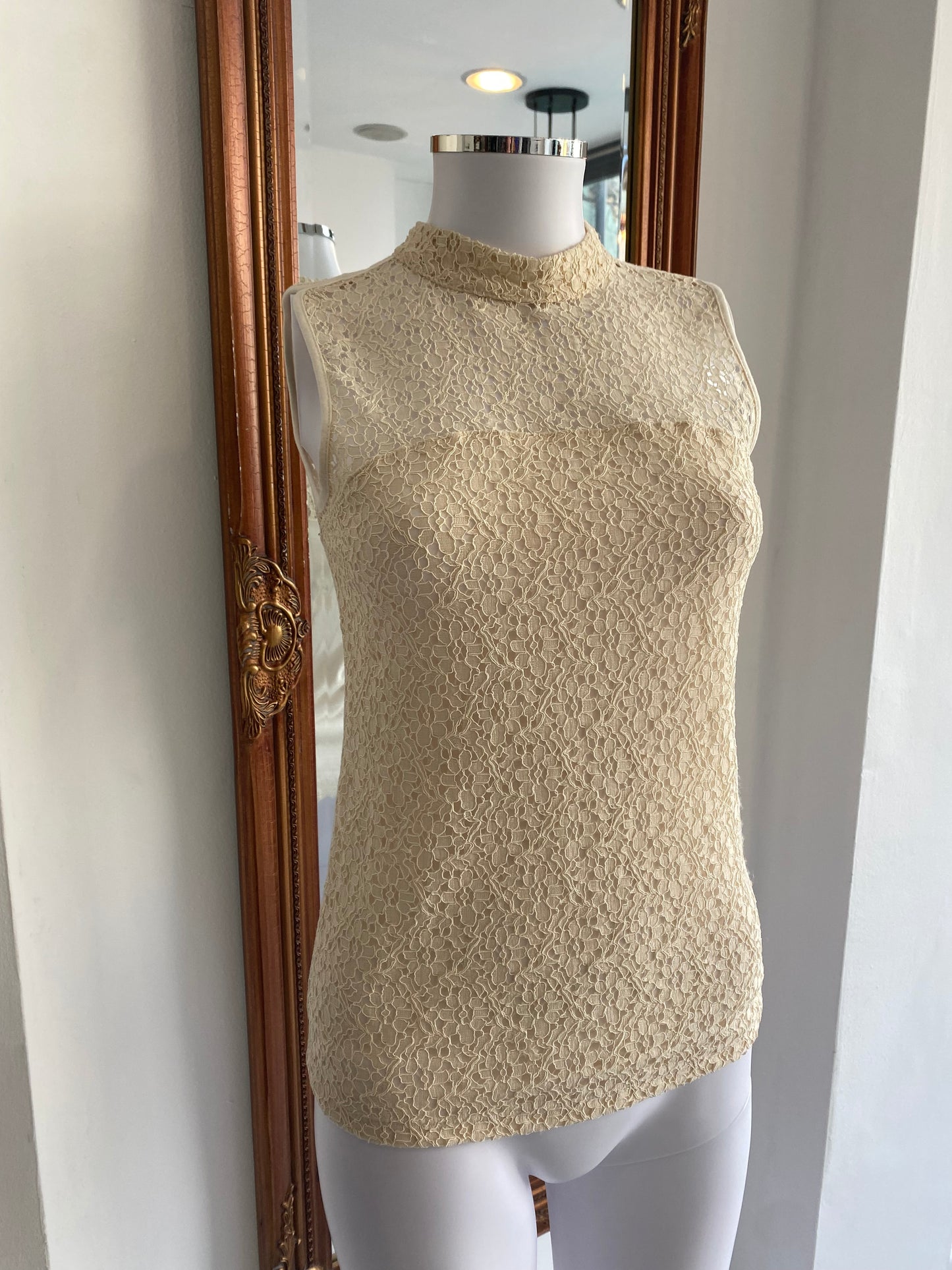 Reiss Cream Lace Top Size 6-8