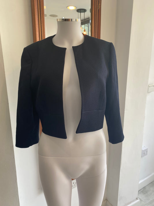 Phase Eight Textured Navy Bolero Jacket New with Tags Size 10